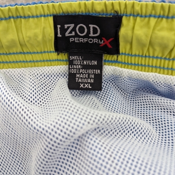 Izod Men's Blue Swim Shorts Size XXL Swim Trunks Beach Vacation Sporty - Picture 5 of 8